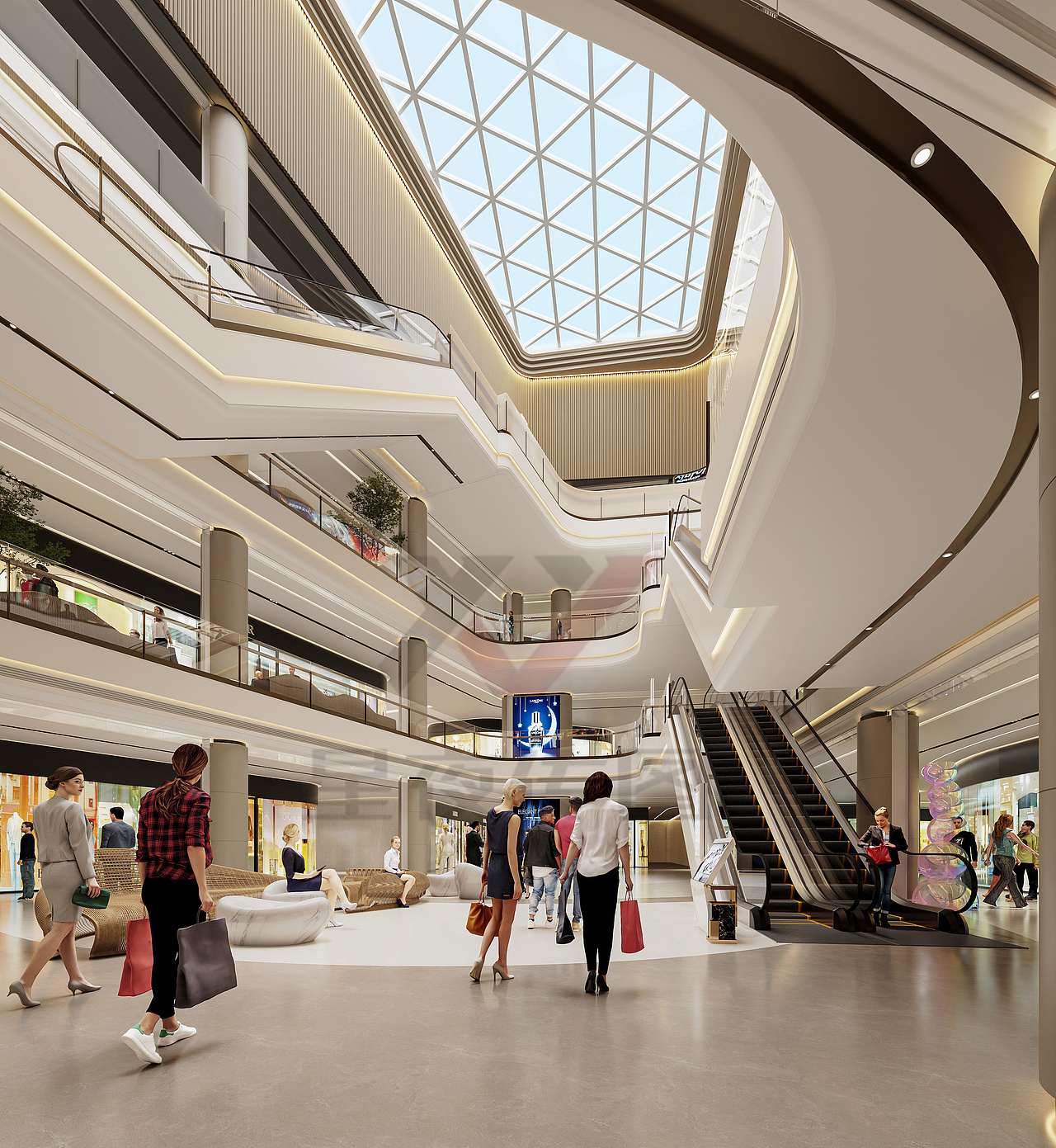 工装—现代商场大堂