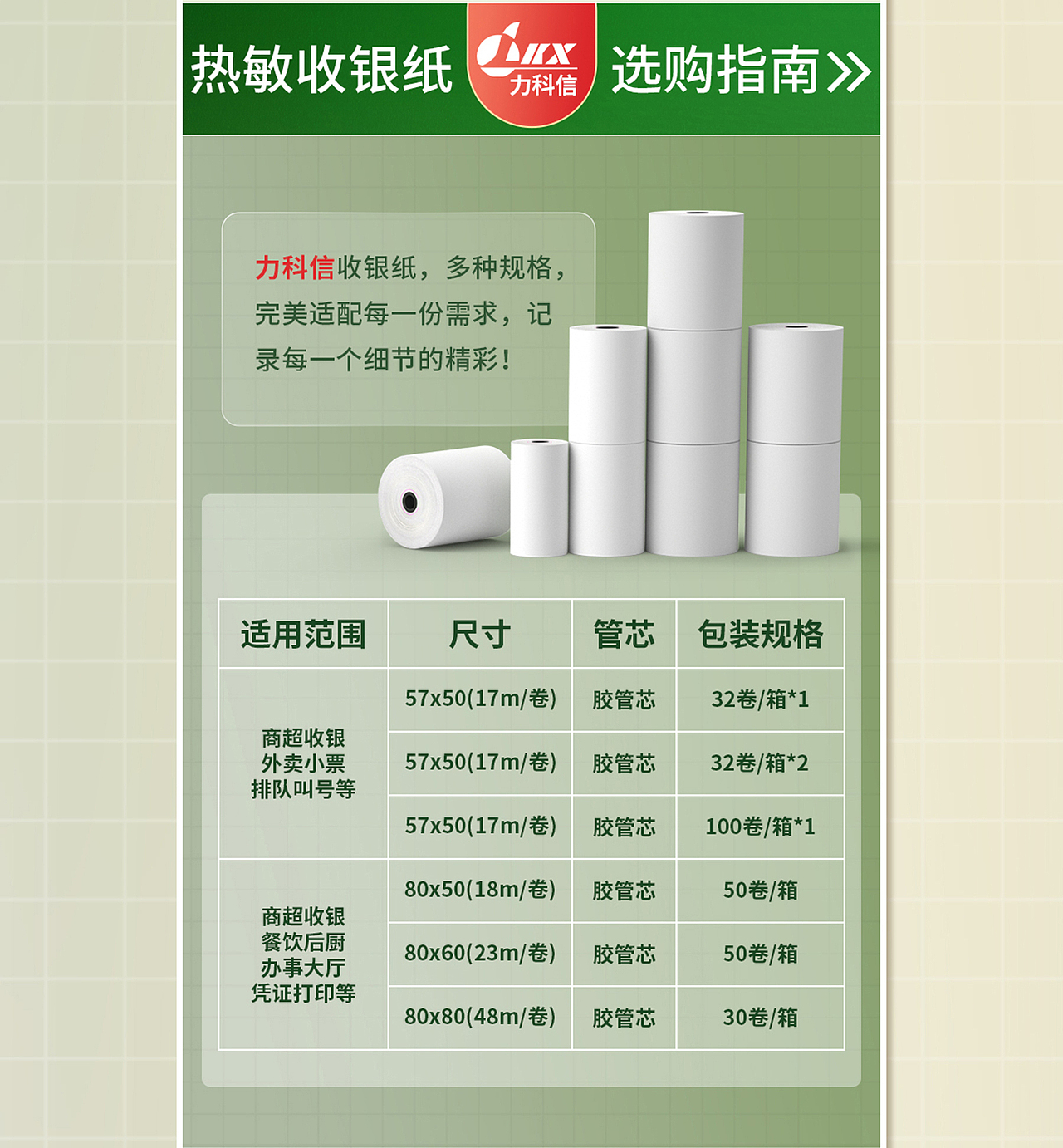 热敏标签 | 收银纸 | 电商标签详情页 | 办公详情页