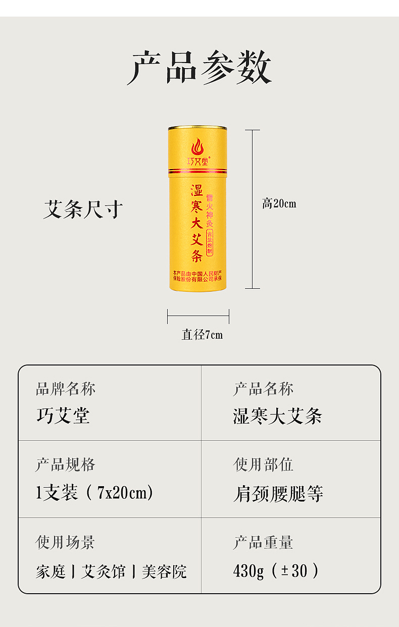 巧爱堂艾柱主图详情页拍摄精修设计整套作品