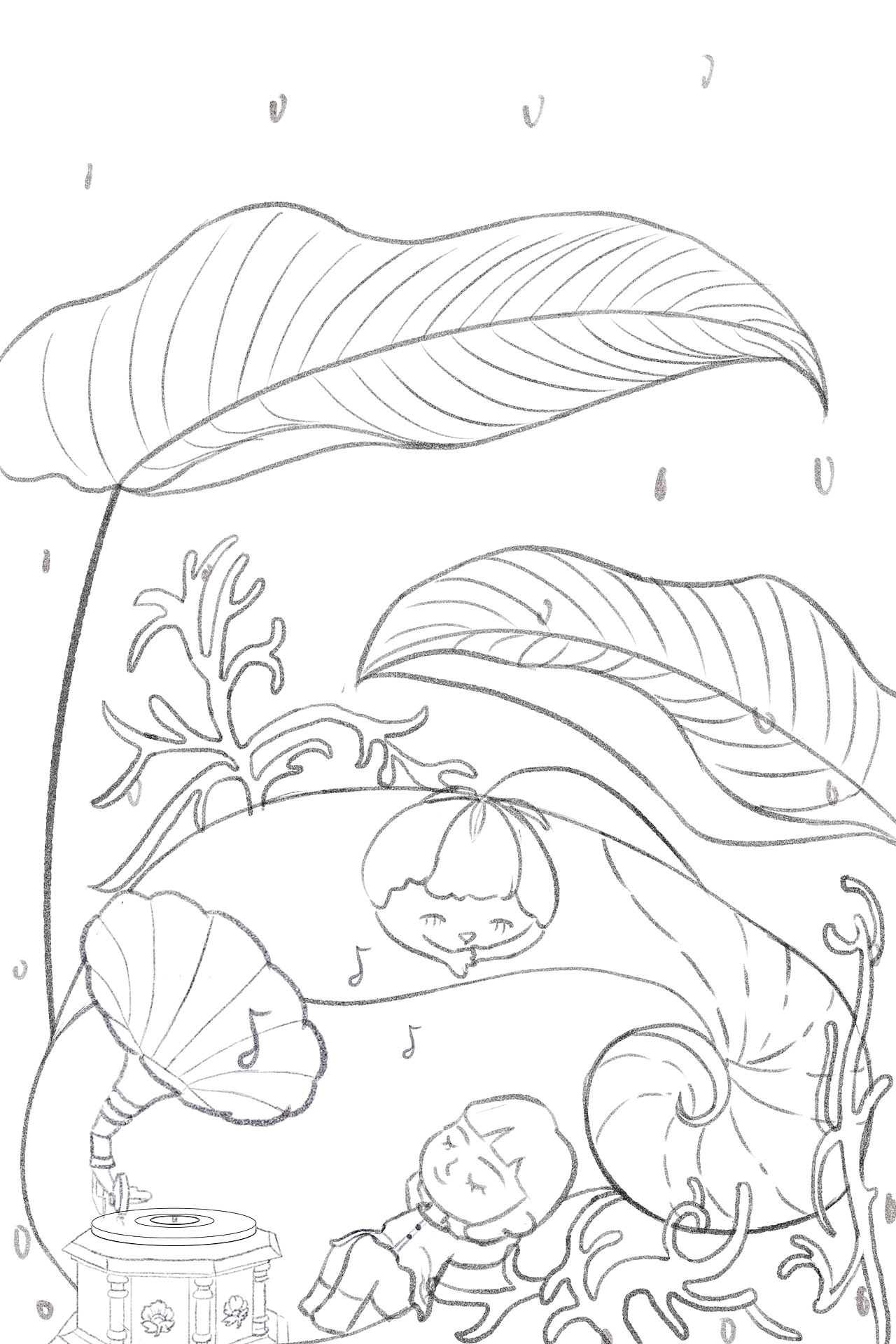 宁静闲时（图ZMzg0OTUwMDQ0） - 儿童插画 - 站酷设计师雨落秋原创素材 - 站酷ZCOOL