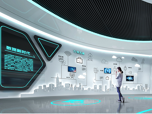 几年前做的小面积数据展厅