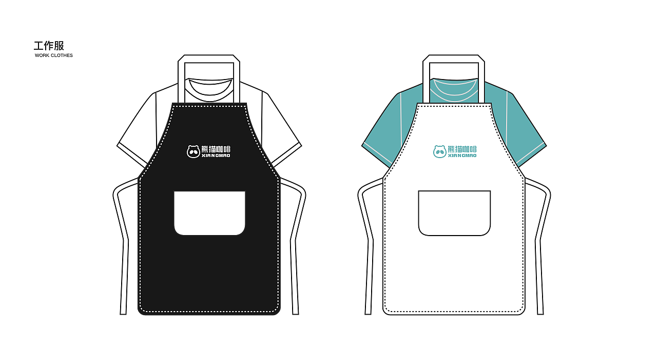 熊猫咖啡馆平面设计以及IP形象