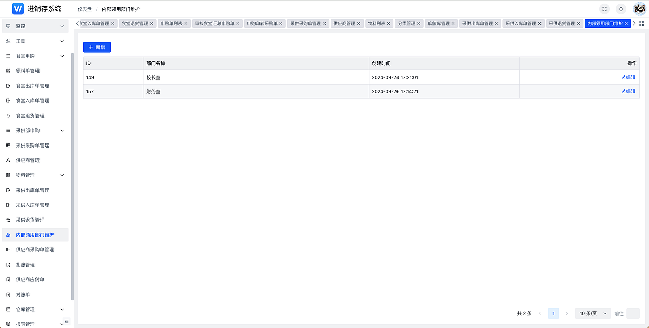 【产品设计】华中科技大学采供部进销存系统