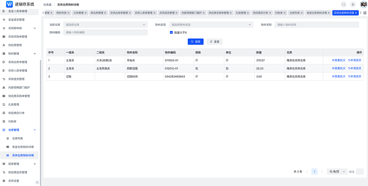 【产品设计】华中科技大学采供部进销存系统