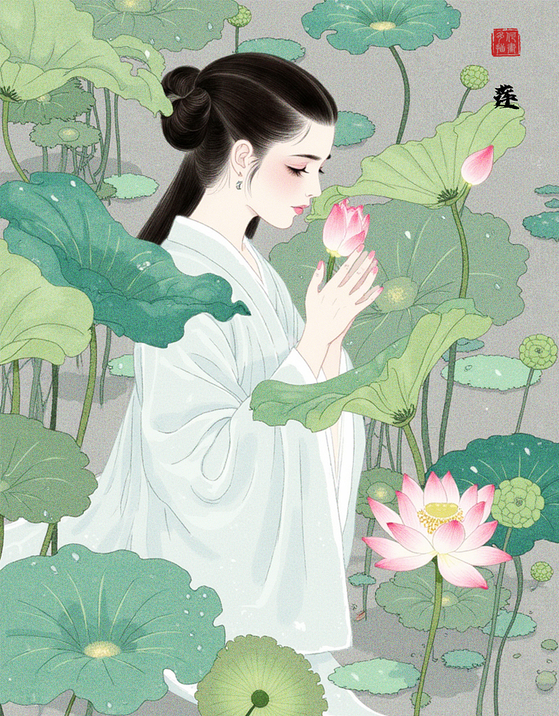 古典水墨四季仕女图（图ZMzg0OTc3MTQw） - 商业插画 - 站酷设计师多何原创素材 - 站酷ZCOOL