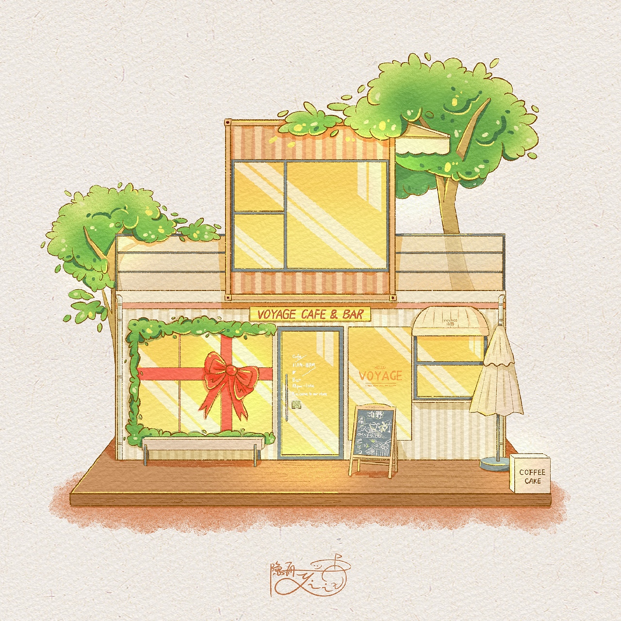 手绘店铺插画5（图ZMzg0OTgyNjE2） - 创作习作 - 站酷设计师隐舟YiiZ原创素材 - 站酷ZCOOL