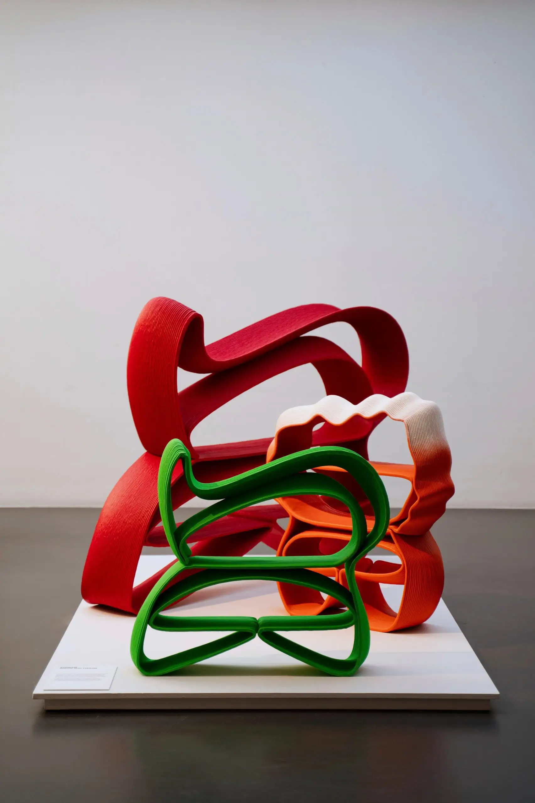 Simon Mattisson showed 3D-printed sculptures