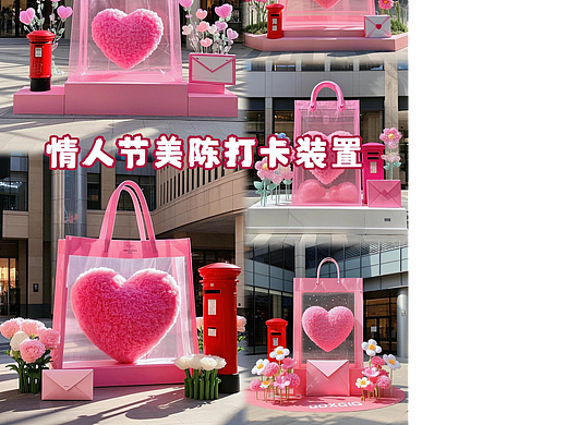 ❤️‍🔥情人节美陈打卡装置💌源头厂家