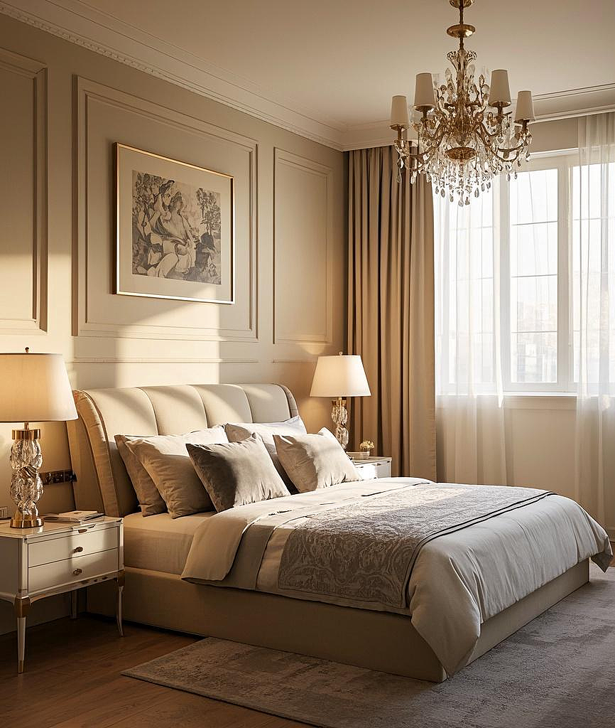 轻奢风,现代简约卧室