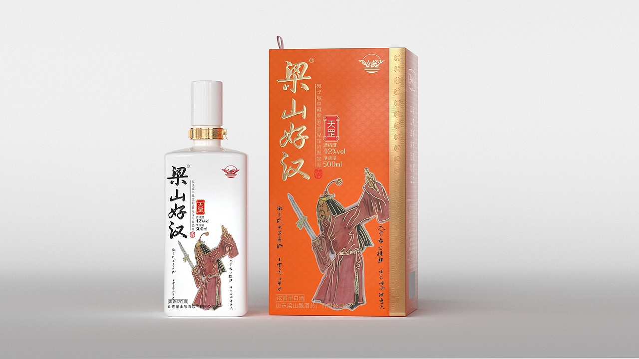 山东梁山酒业【梁山好汉系列】白酒包装设计白酒产品（图ZMzg1MDE2MTgw） - 包装 - 站酷设计师产品包装设计金赞原创素材 - 站酷ZCOOL