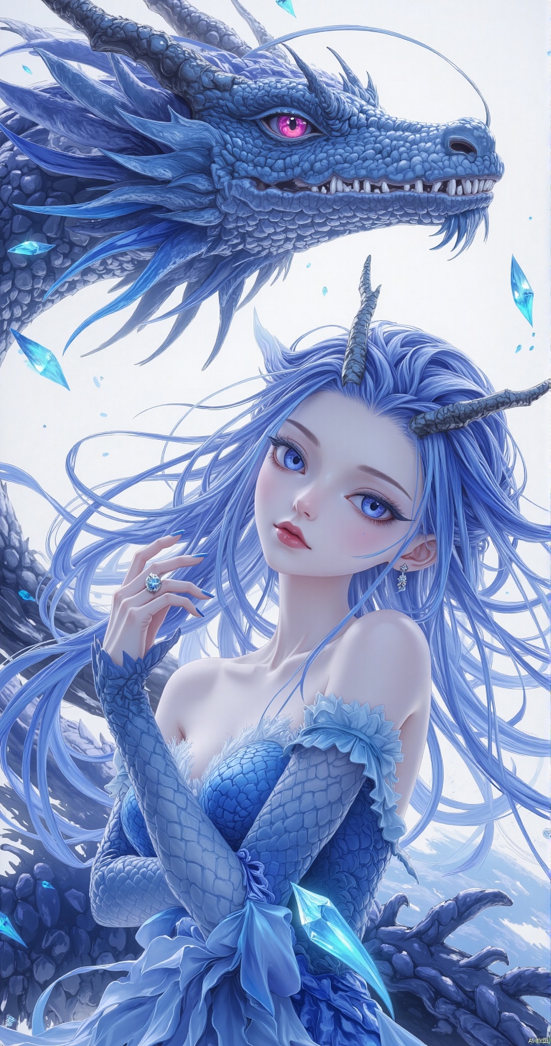 多情的敖闰姑姑(AI创作)（图ZMzg1MDMyNzk2） - AI作品 - 站酷设计师dingzuhan原创素材 - 站酷ZCOOL