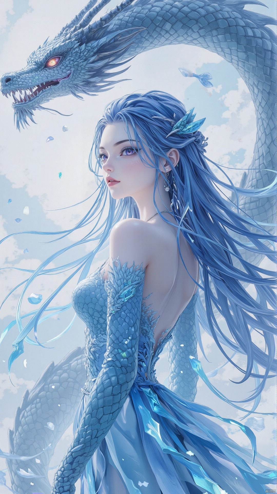 多情的敖闰姑姑(AI创作)（图ZMzg1MDMzNTQ0） - AI作品 - 站酷设计师dingzuhan原创素材 - 站酷ZCOOL