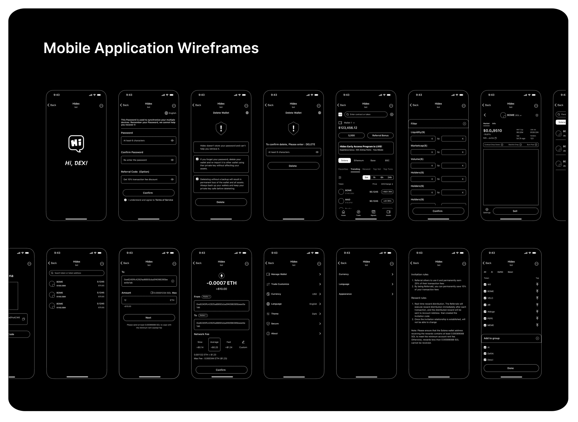 Web3海外交易小程序-Hidex（图ZMzg1MDQxMzA0） - APP界面 - 站酷设计师热心厦门市民原创素材 - 站酷ZCOOL