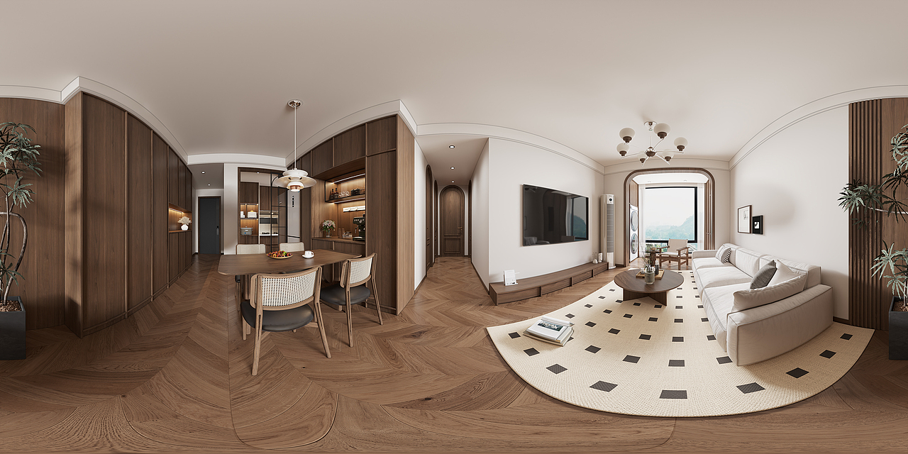 中古风家装全景图