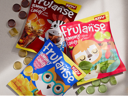 KDV | frulanse美式缤纷软糖糖果食品包装设计