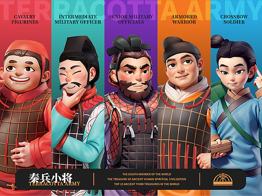 【秦兵小将】秦始皇帝陵博物院IP设计 | 兵马俑 文旅IP