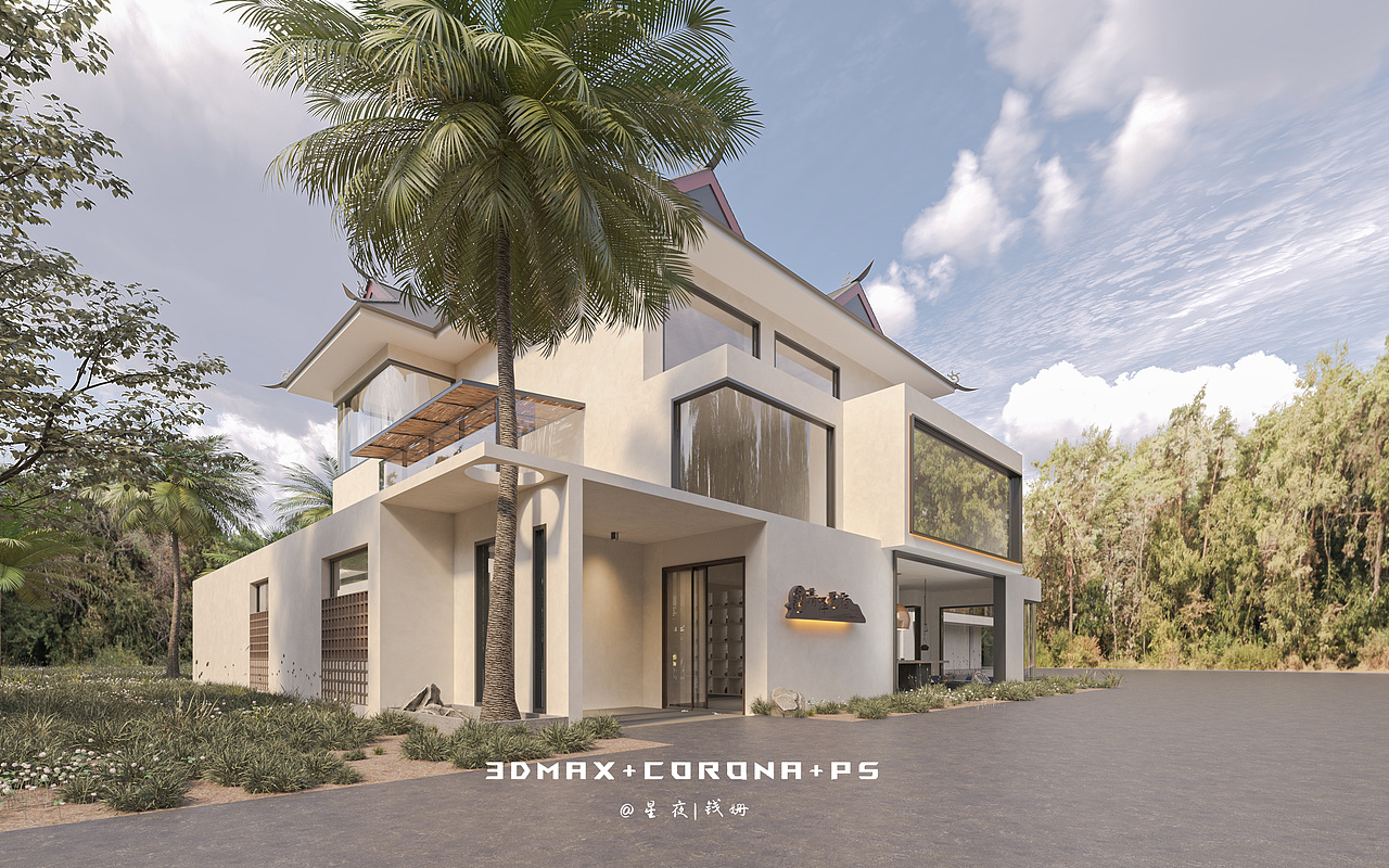别墅外立面（图ZMzg1MTE5NTA4） - 建筑设计 - 站酷设计师星夜设计原创素材 - 站酷ZCOOL