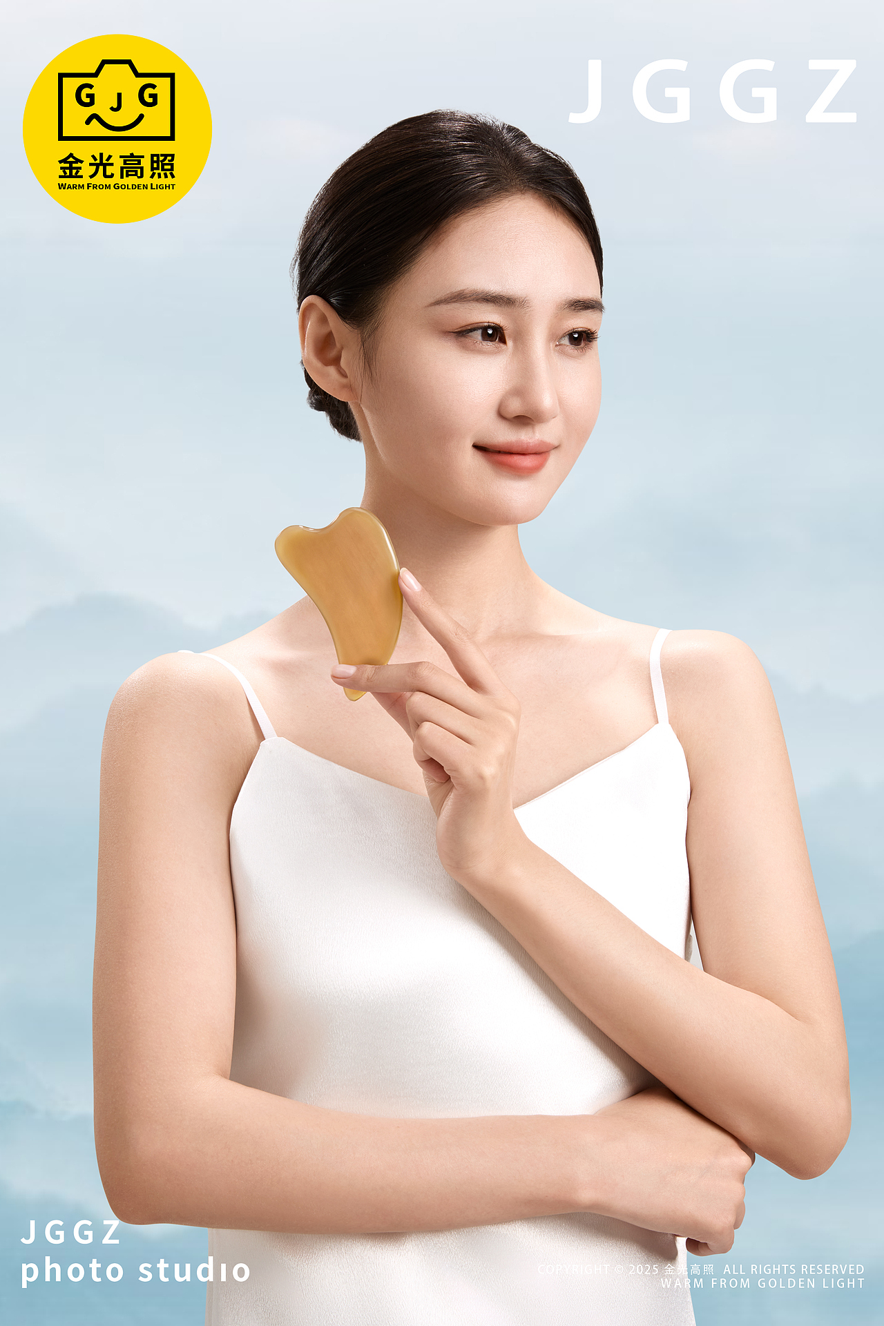 华佗肩颈理疗仪 按摩仪 刮痧板 人像产品拍摄 电商摄影