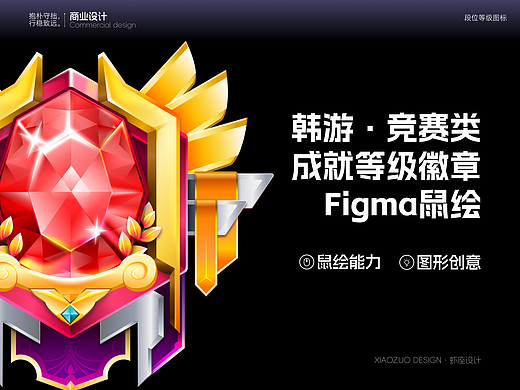 竞赛类·段位成就等级徽章｜figma鼠绘