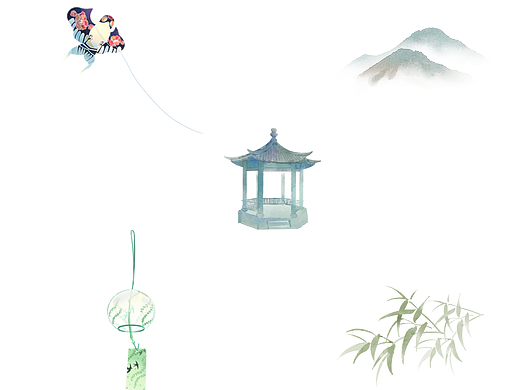 清明贴纸素材