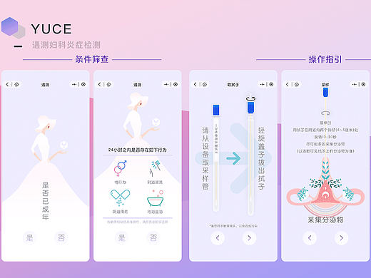 妇科炎症检测（个人主页-ZNzA3ODU1NDA=） - APP界面 - 站酷设计师花满渚酒满瓯原创素材 - 站酷ZCOOL