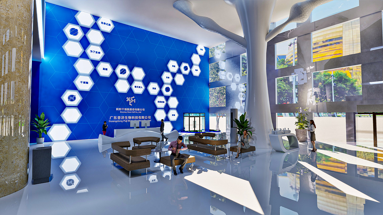 普济生物微生物空间：科技与生命的创意场域（图ZMzg1MTU5NTg0） - 商业空间设计 - 站酷设计师瑞思传媒原创素材 - 站酷ZCOOL