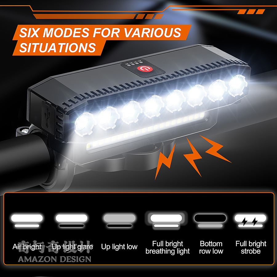 亚马逊跨境电商 产品主图设计案例 自行车灯产品拍照