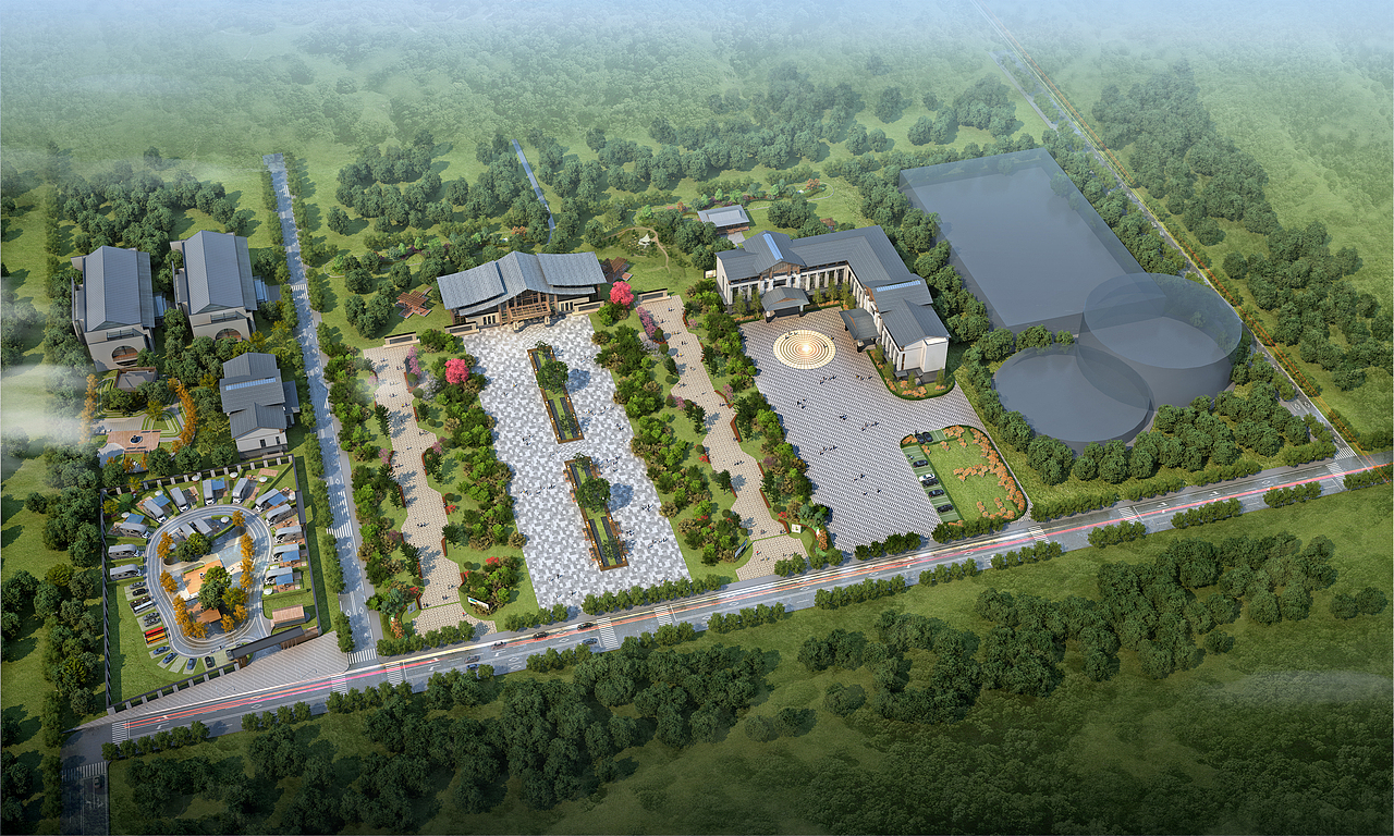 建筑规划鸟瞰图-景区（图ZMzg1MTcwMTky） - 建筑/空间 - 站酷设计师唐品图文设计原创素材 - 站酷ZCOOL