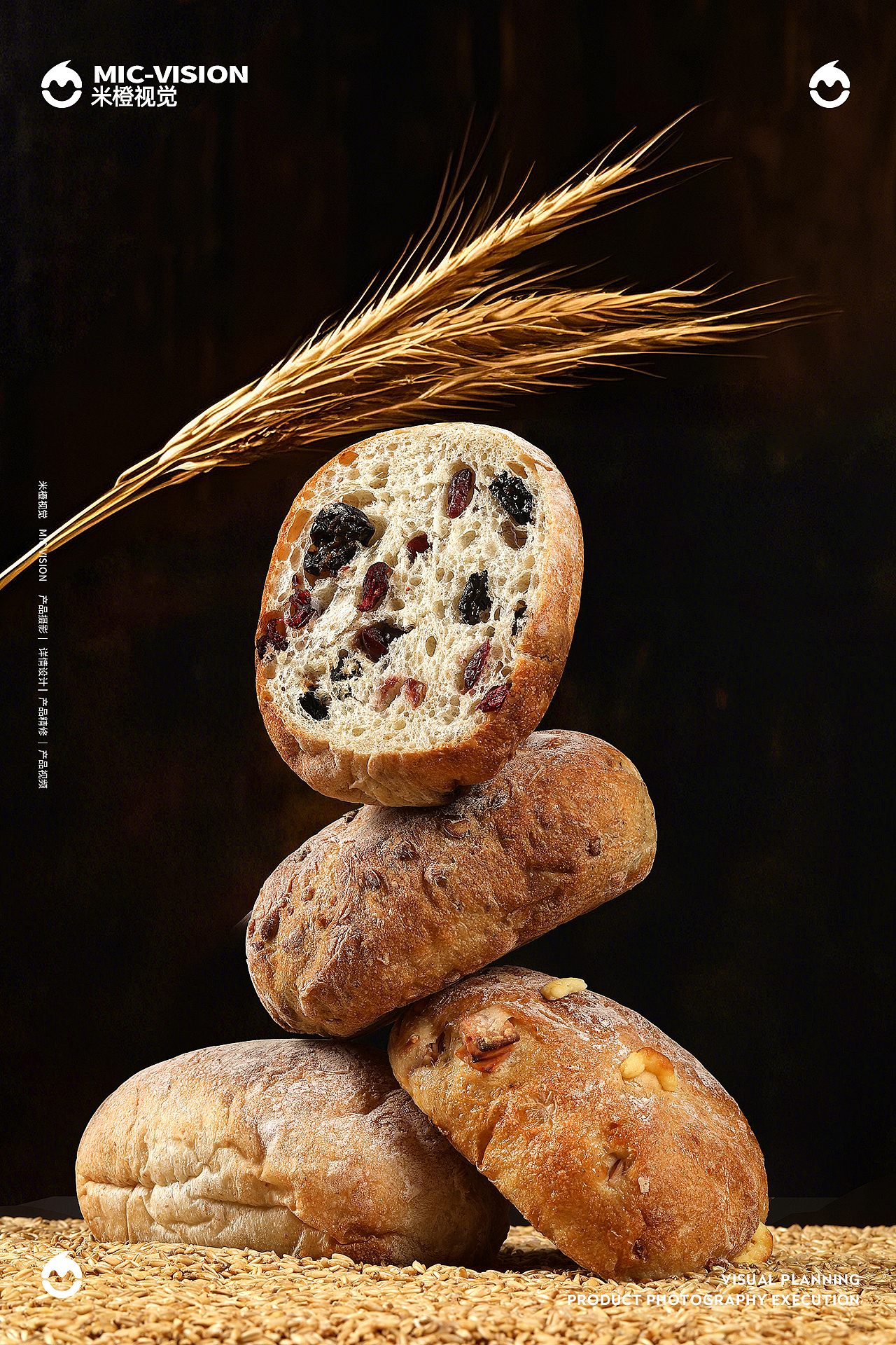 美食摄影|恰巴塔多口味面包 ✖ 米橙视觉