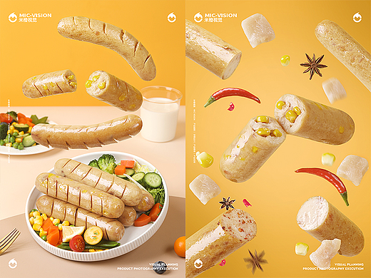 美食摄影｜低脂鸡胸肉肠 ✖ 米橙视觉