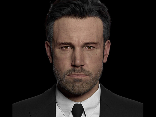 Maya-本·阿弗莱克头模建模教程。maya零基础写实人物