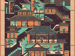 丝巾设计|园