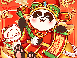 蛇年财神及周边设计