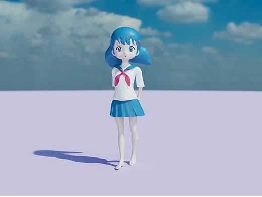 彩色循环看板娘