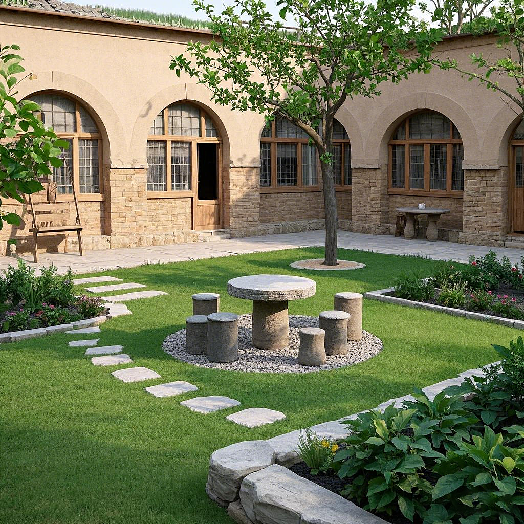 田园风花园，窑洞小院的诗意生活（图ZMzg1MjA5ODg0） - 景观设计 - 站酷设计师合瑞设计原创素材 - 站酷ZCOOL