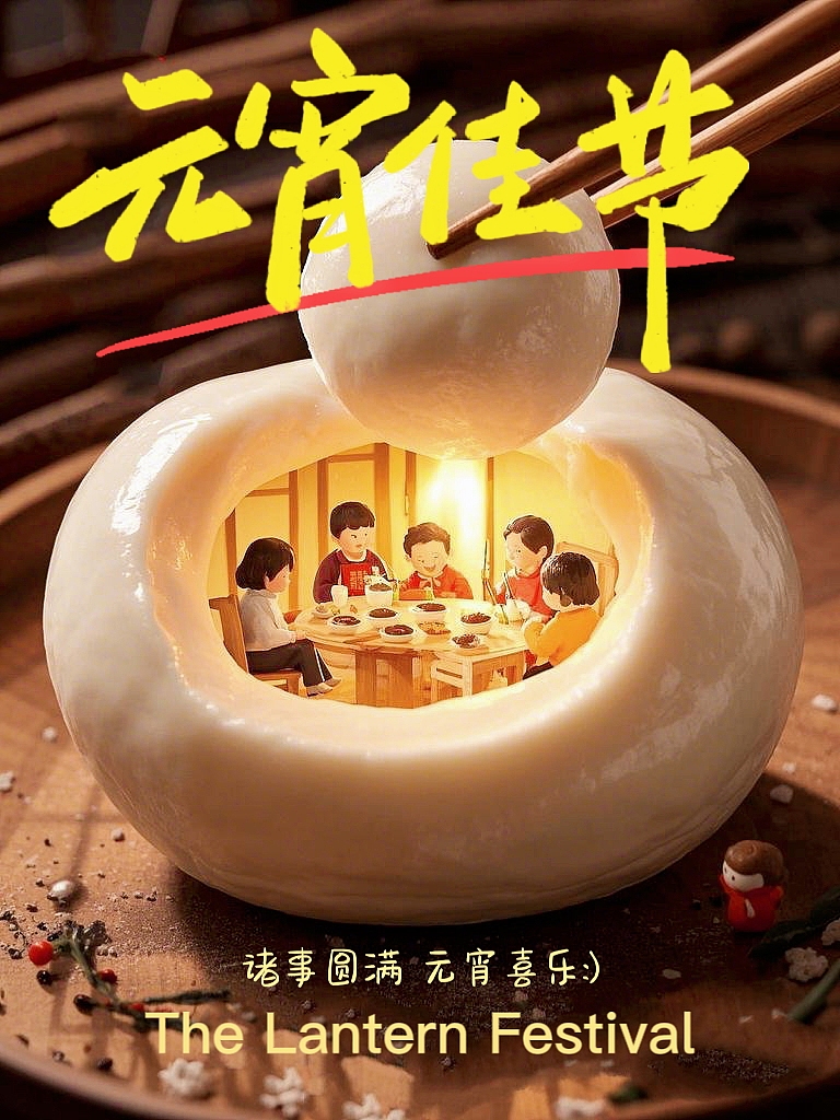 元宵佳节，团团圆圆（图ZMzg1MjExMjY4） - 儿童插画 - 站酷设计师燕紫Ai绘画原创素材 - 站酷ZCOOL