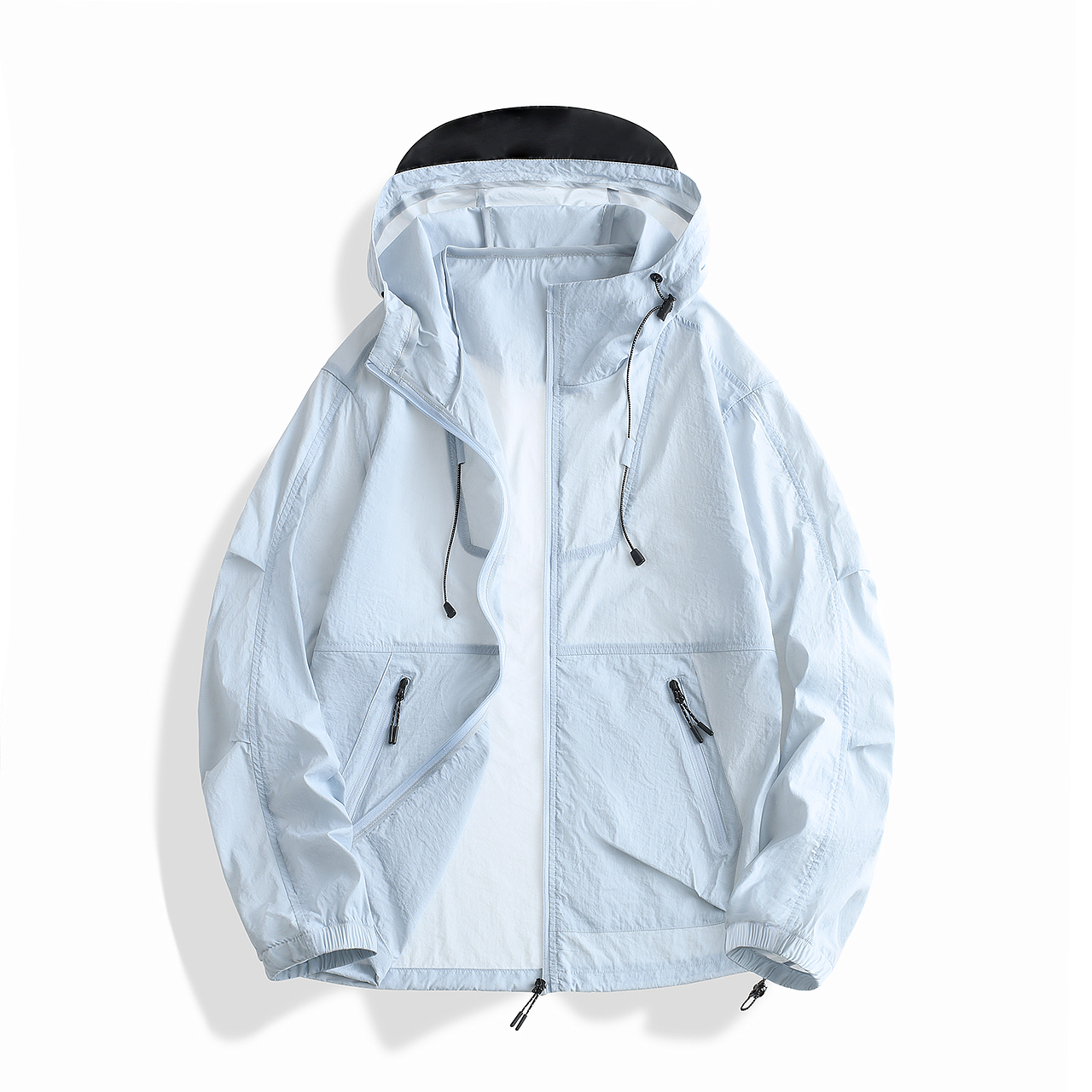 防晒衣运动服服装平铺挂拍静物拍摄产品摄影镂空立体图