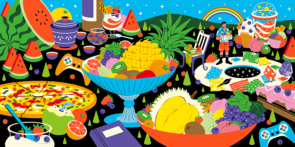 2024年插画合集 | 快乐色彩（图ZMzg1MjI0MTQ0） - 商业插画 - 站酷设计师张旭加XujiaZhang原创素材 - 站酷ZCOOL