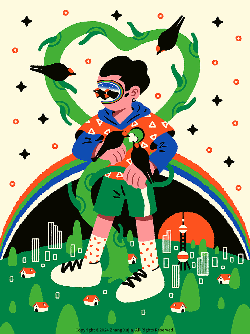 2024年插画合集 | 快乐色彩（图ZMzg1MjI0NzA4） - 商业插画 - 站酷设计师张旭加XujiaZhang原创素材 - 站酷ZCOOL