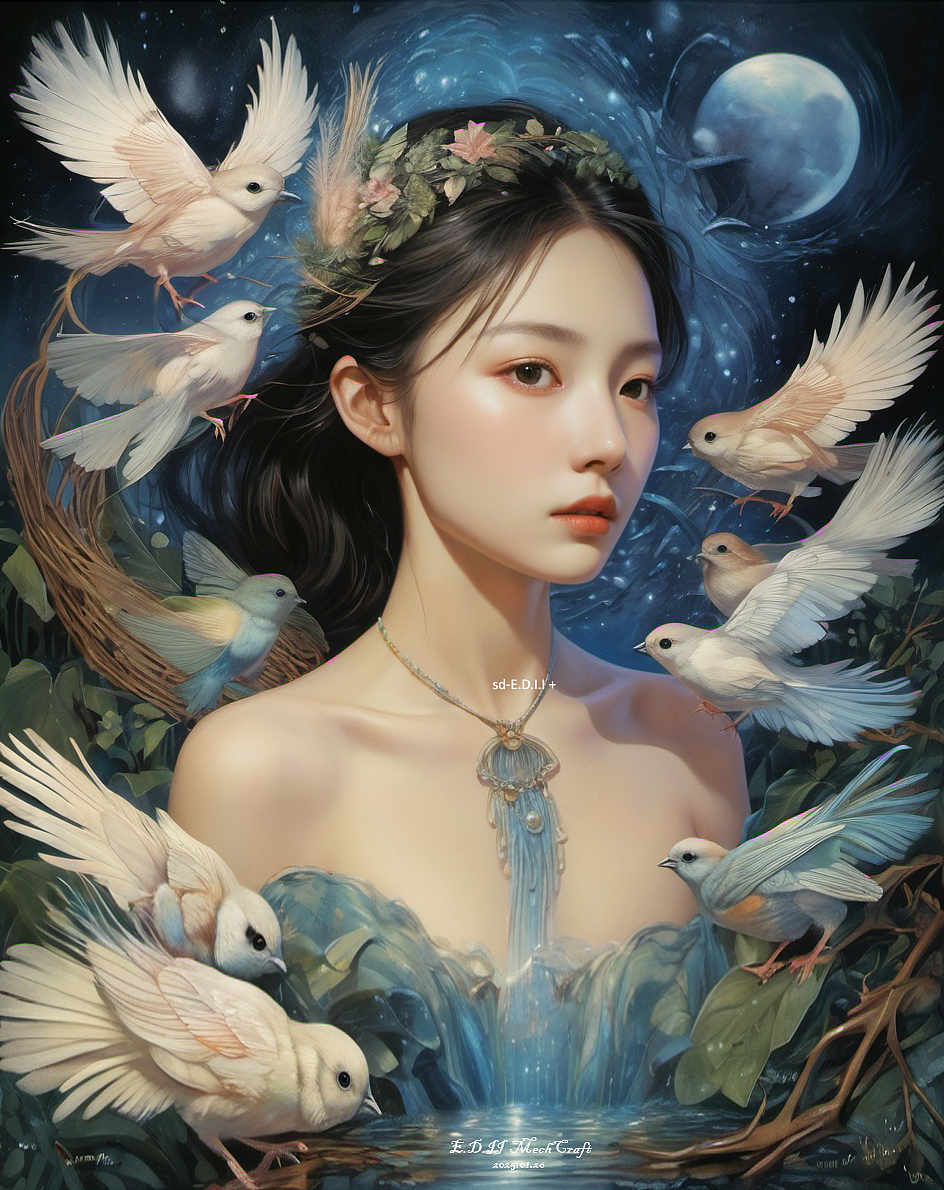 插画风格的幻彩翎羽星球丨星球文明