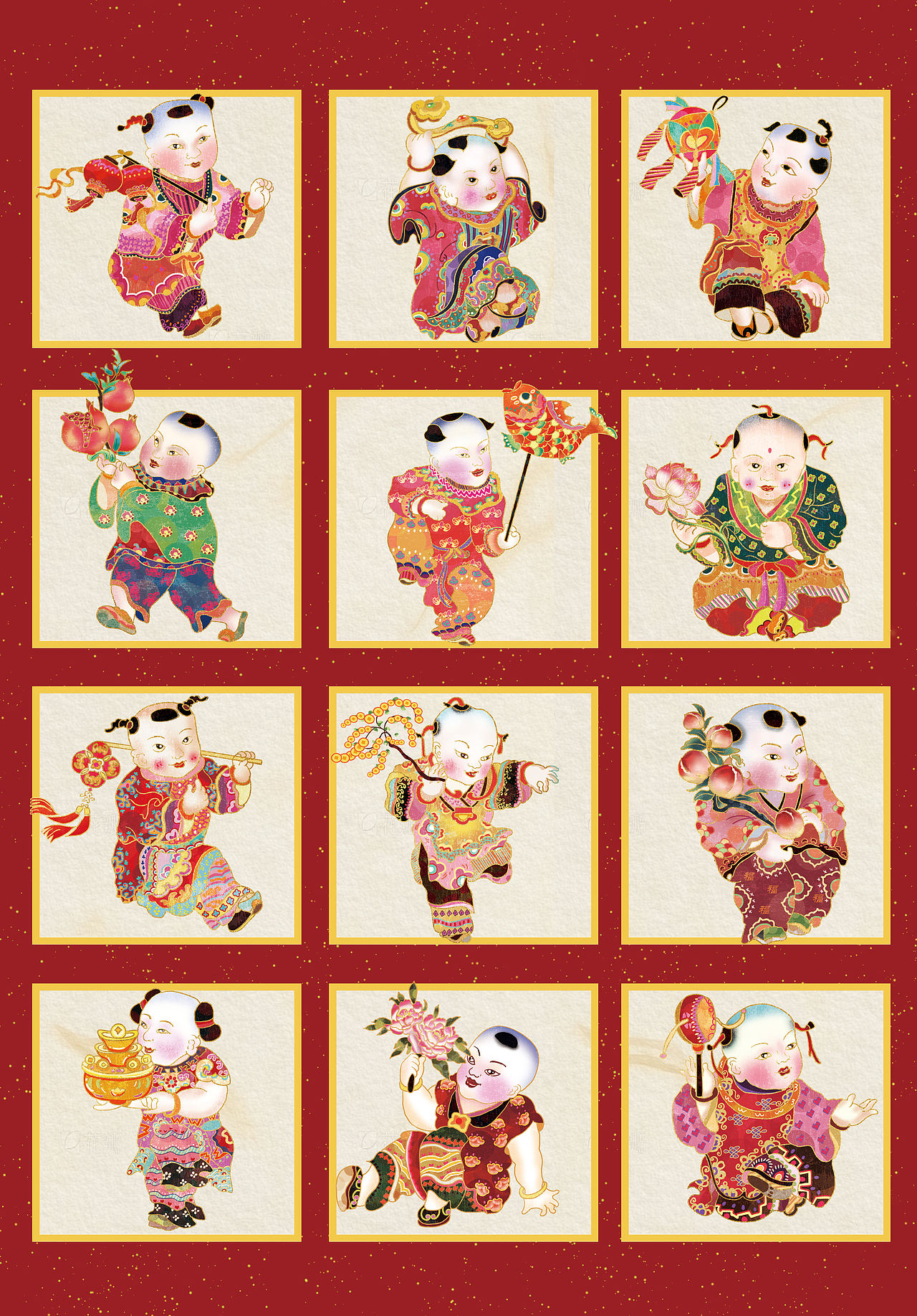 年画娃娃之十二生肖贺岁插画系列(图ZMzg1MjM4NzI4) - 商业插画 - 站酷设计师西红柿不吃鱼原创素材 - 站酷ZCOOL