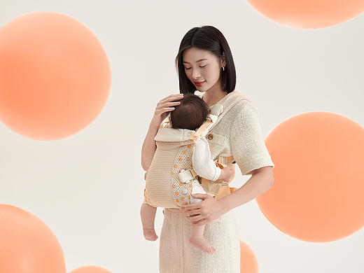 婴儿背带磁扣设计