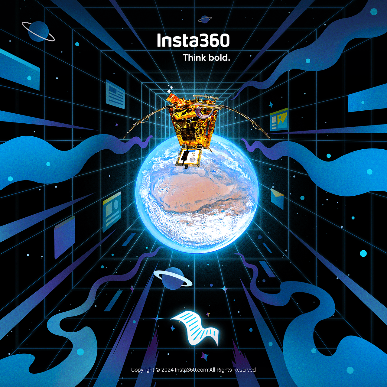 Insta360｜Think bold.2024（图ZMzg1Mjc3MzQ0） - 商业插画 - 站酷设计师索阿原创素材 - 站酷ZCOOL