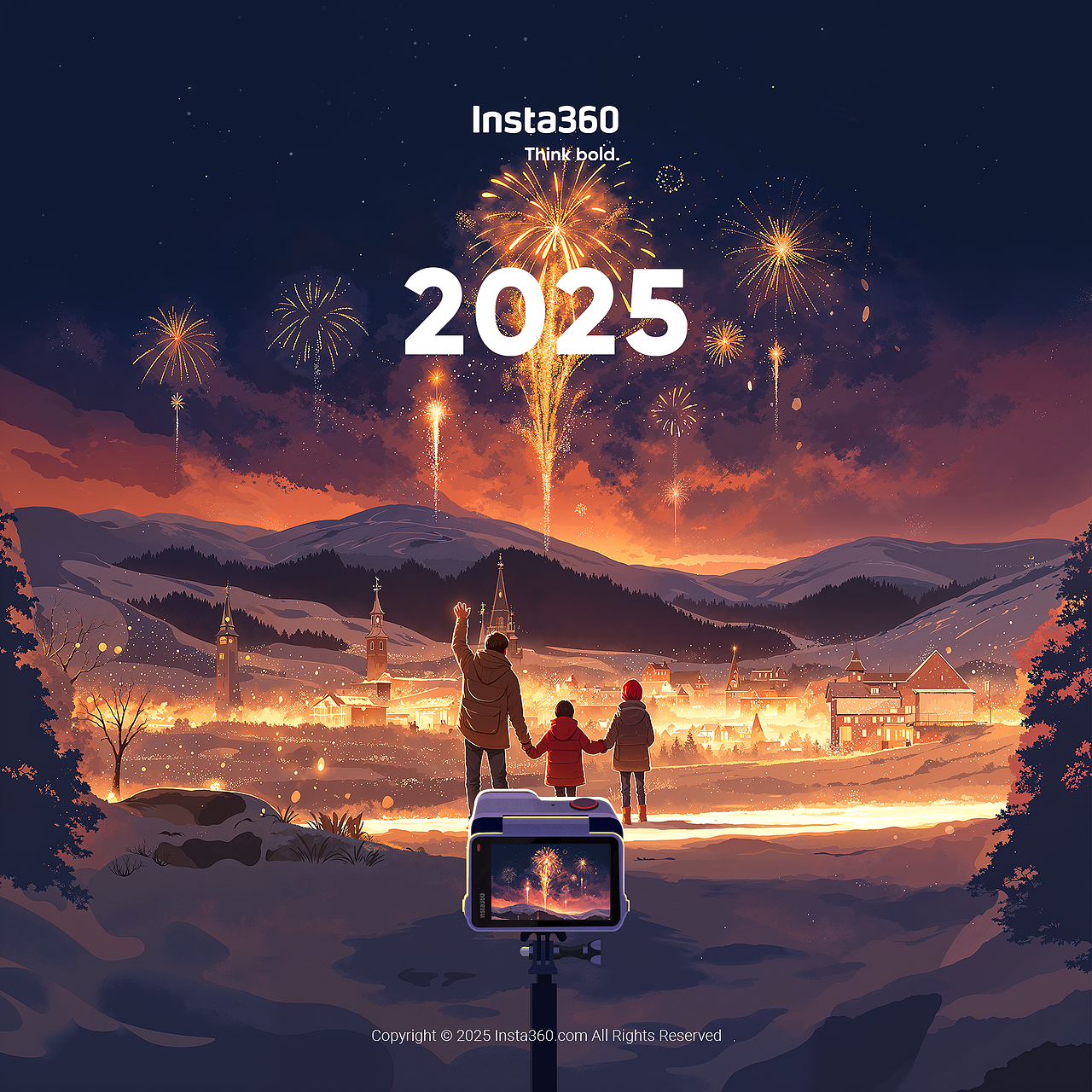 Insta360｜Think bold.2024（图ZMzg1Mjc3NDMy） - 商业插画 - 站酷设计师索阿原创素材 - 站酷ZCOOL