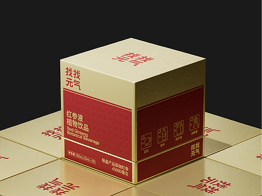 找找元气×SANS设计工作室｜红参液植物饮品包装设计