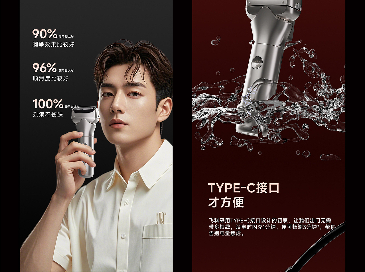 近期做的几款剃须刀详情