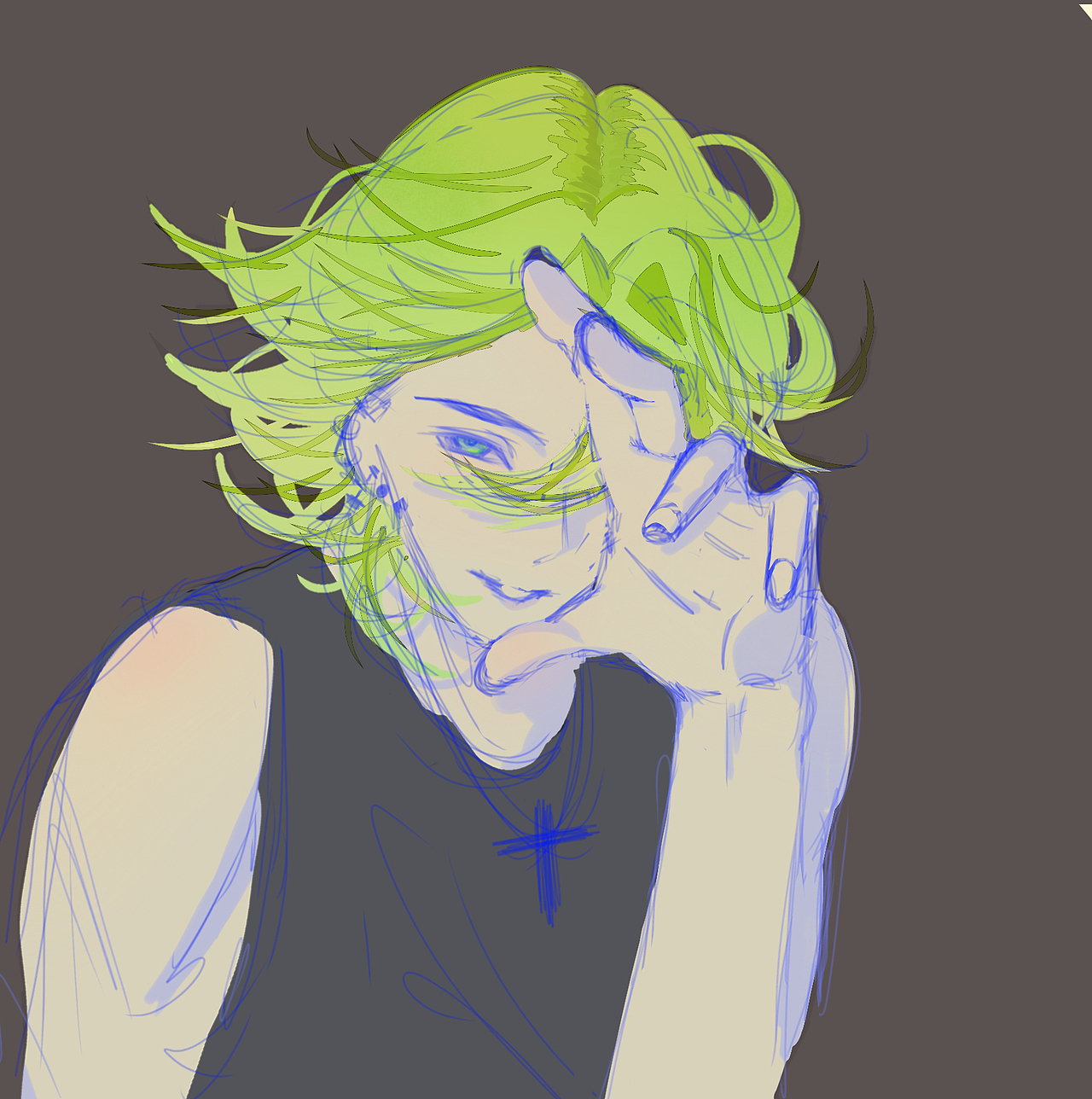 居然画了这么man的男人