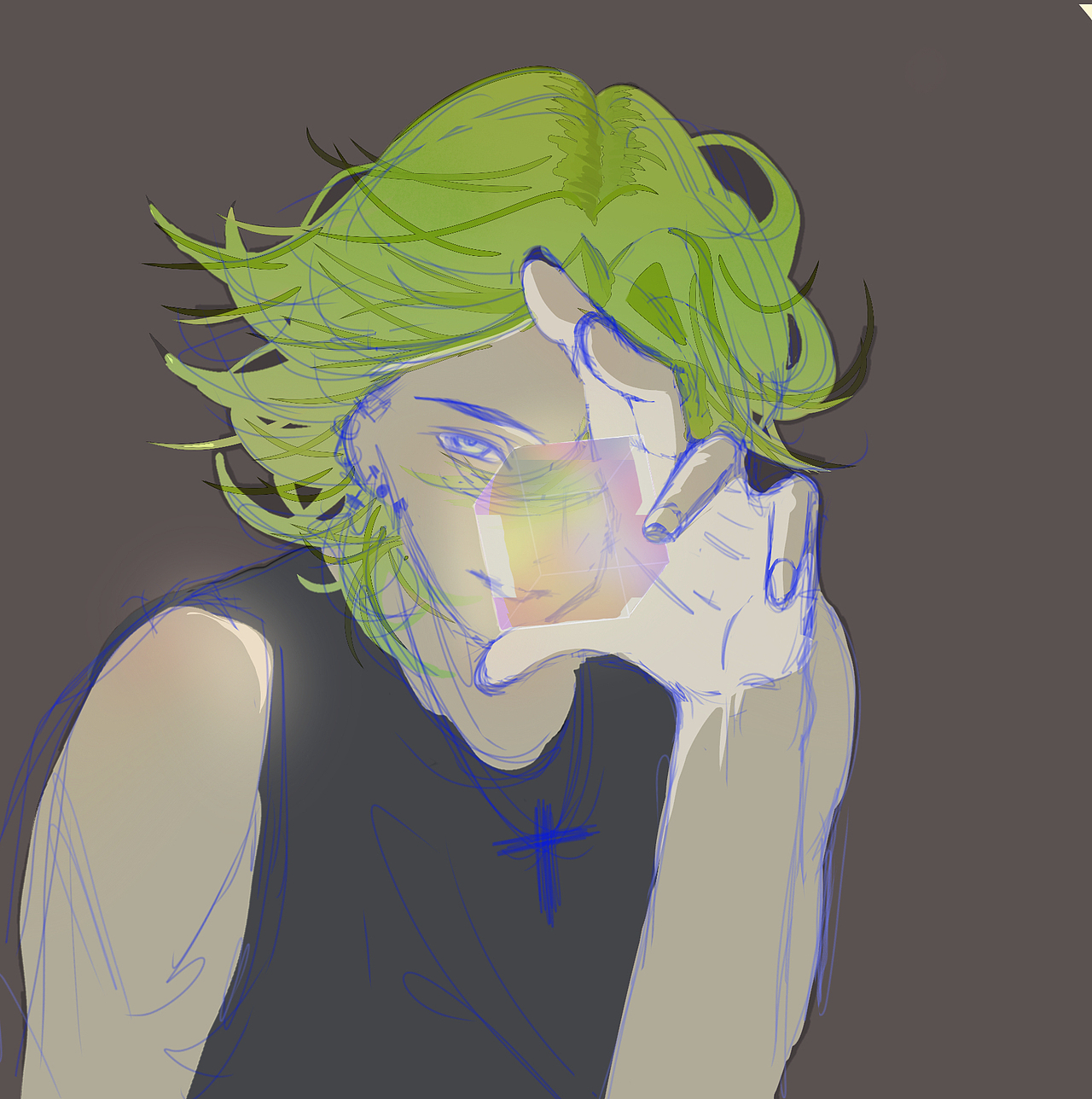 居然画了这么man的男人