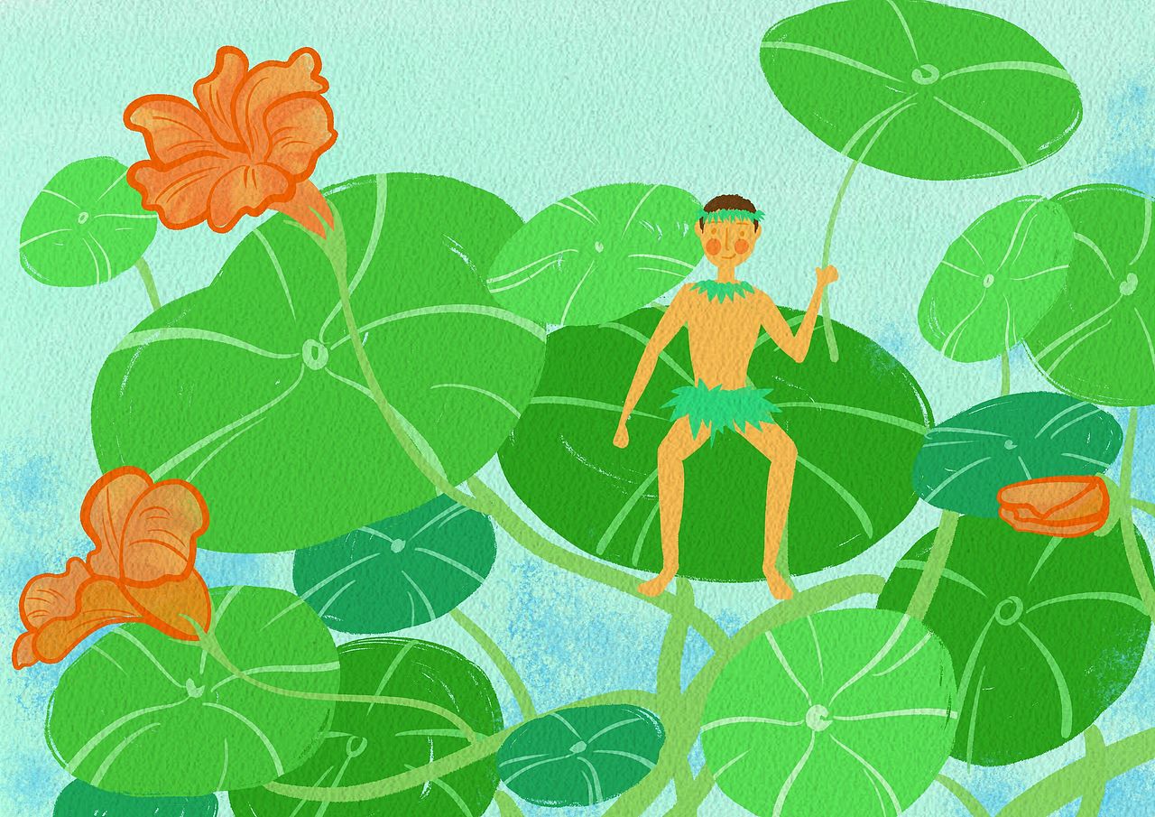 儿童绘本《亚当在伊甸园》（图ZMzg1MzIwODEy） - 儿童插画 - 站酷设计师微儿插画原创素材 - 站酷ZCOOL