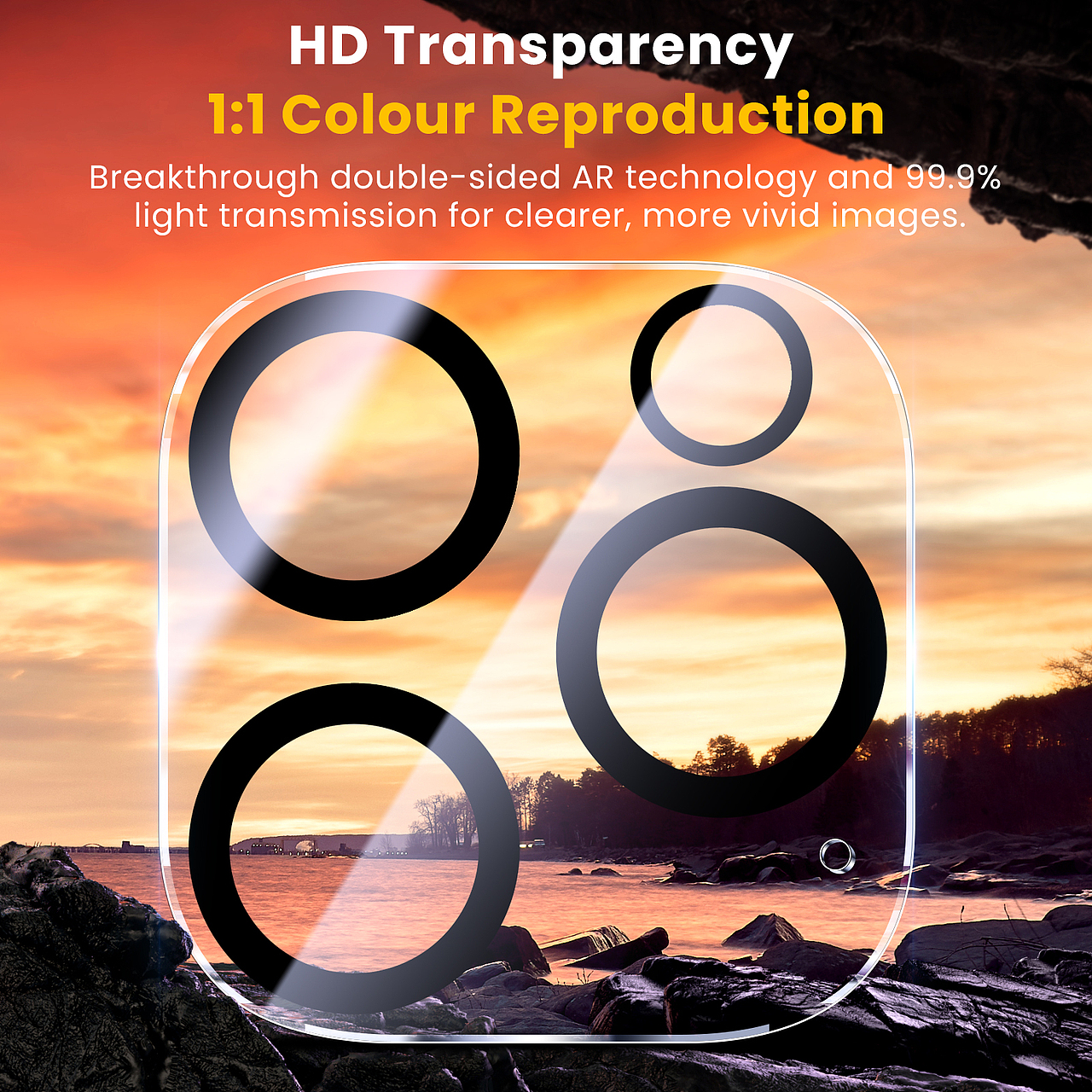 iPhone 15 Pro Max 丝印透明镜头膜